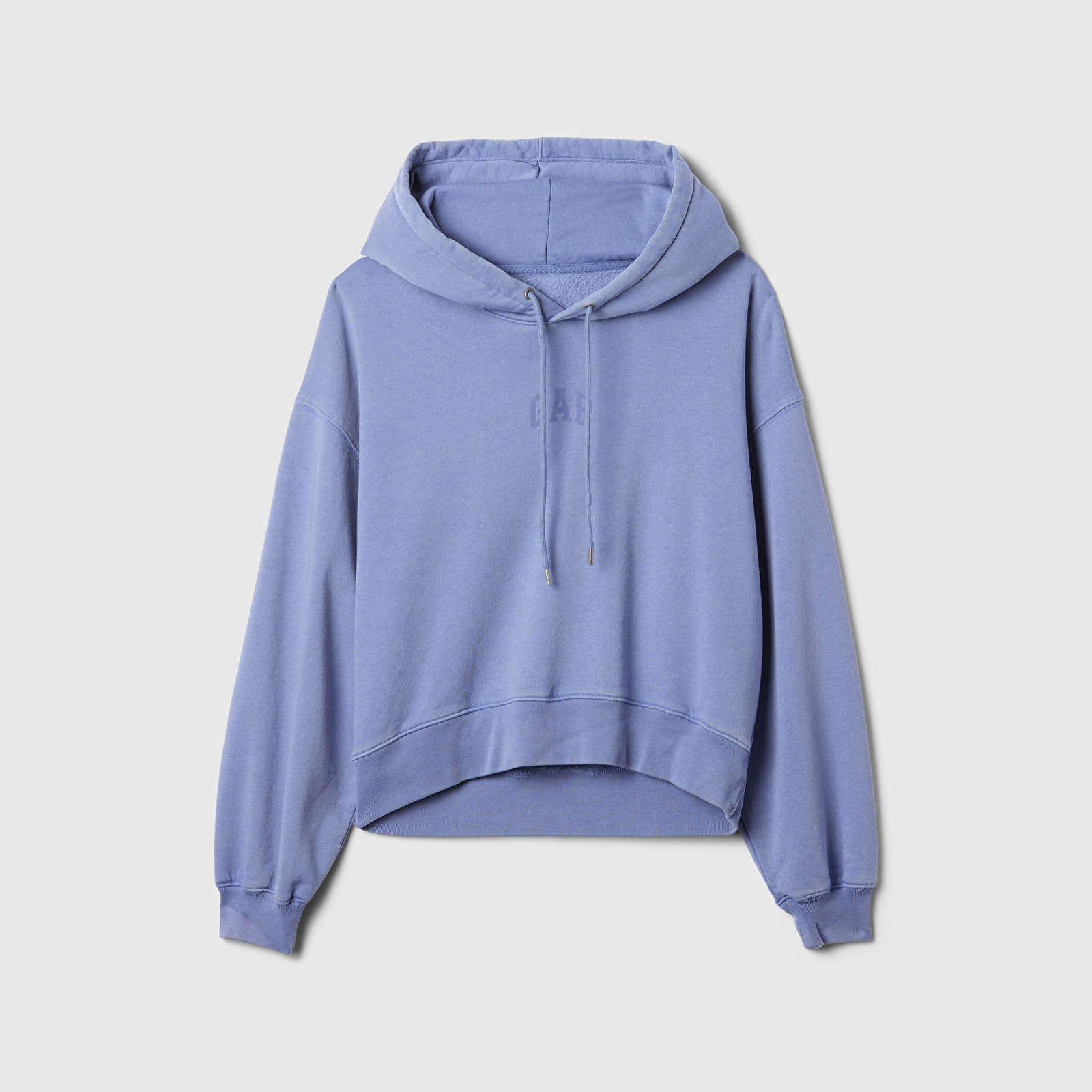 Moteriški džemperiai GAP Logo Abbreviated Hoodie Larkspur Wash