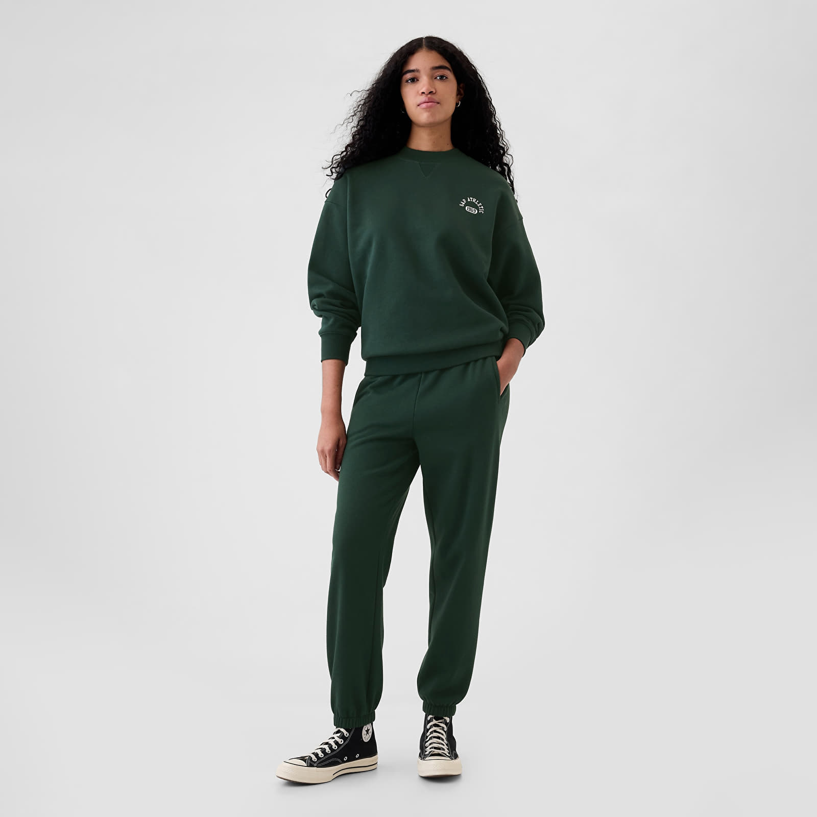 Women's Sweatshirts GAP Mockneck Pullover Essex Green