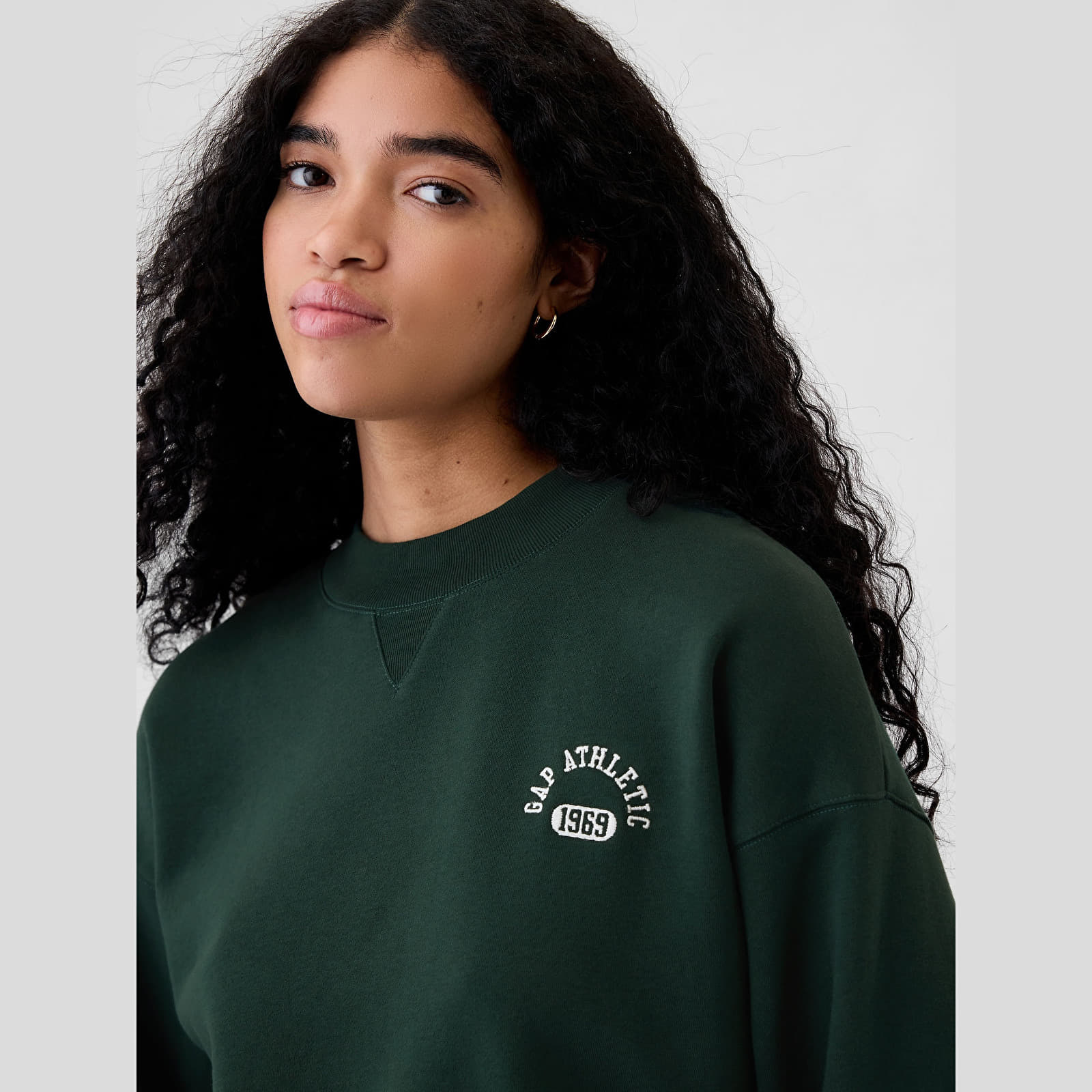 Women's Sweatshirts GAP Mockneck Pullover Essex Green