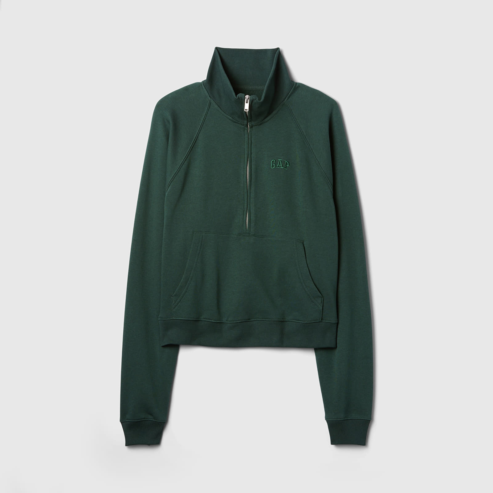 Sudaderas con capucha para mujer GAP Logo  Quarter Zip Essex Green