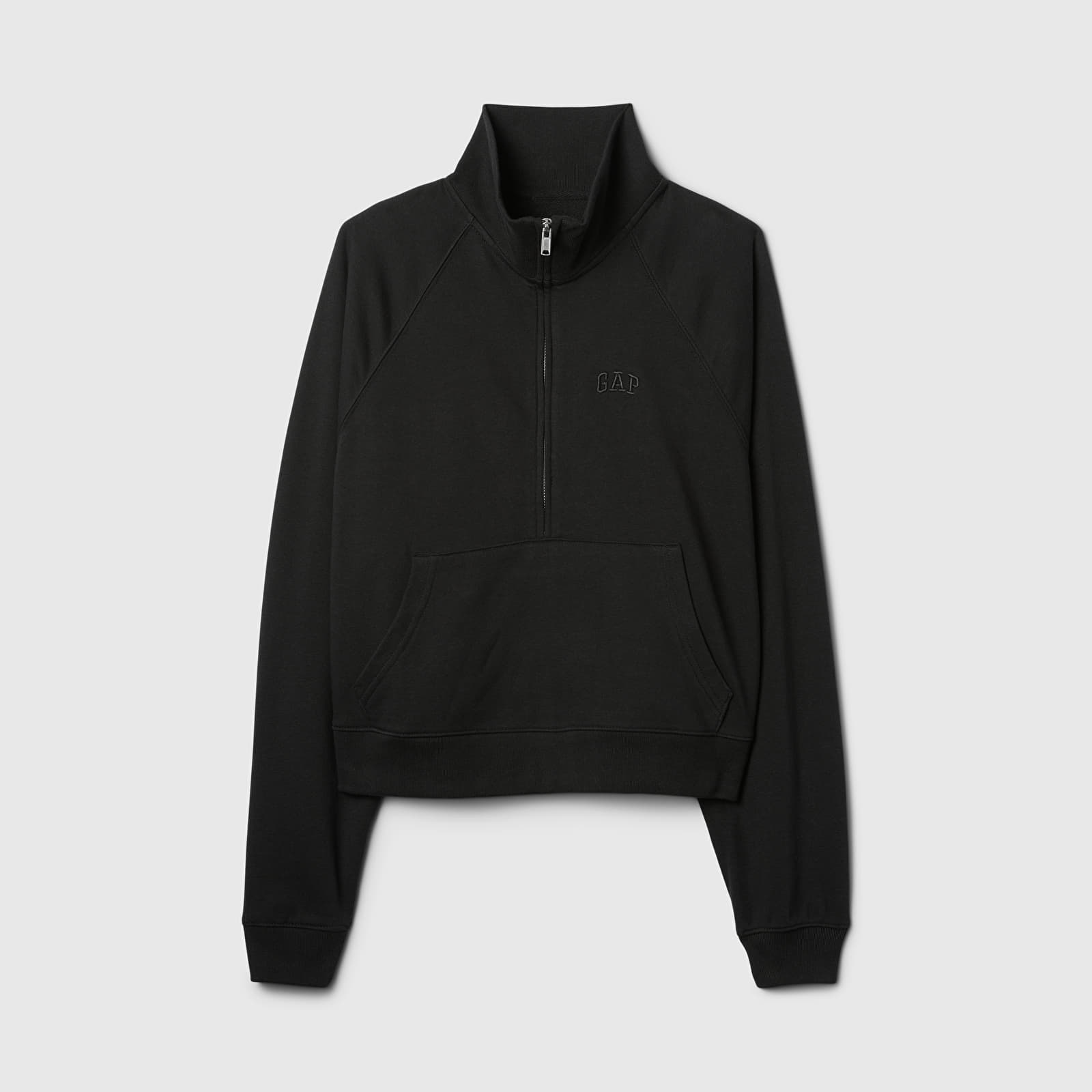 Sudaderas de mujer GAP Logo  Quarter Zip True Black