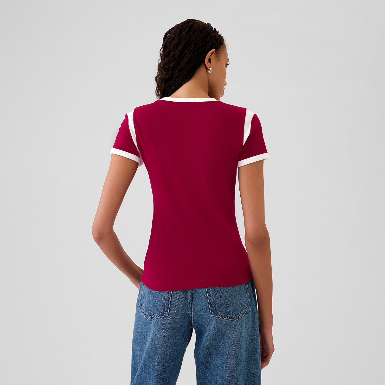 Camisetas de mujer GAP Shortsleeve Logo Tee Beet Red