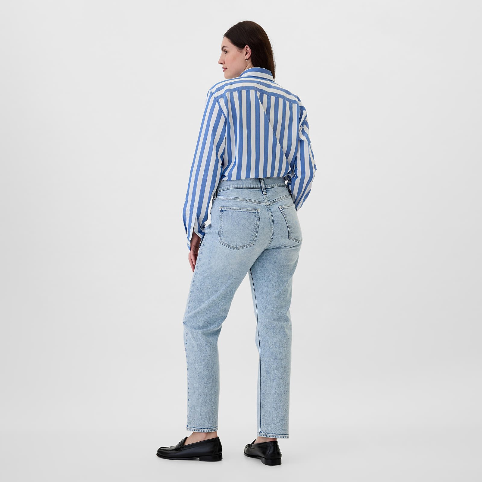 Дамски дънки GAP Denim Pants Straight Light Wash