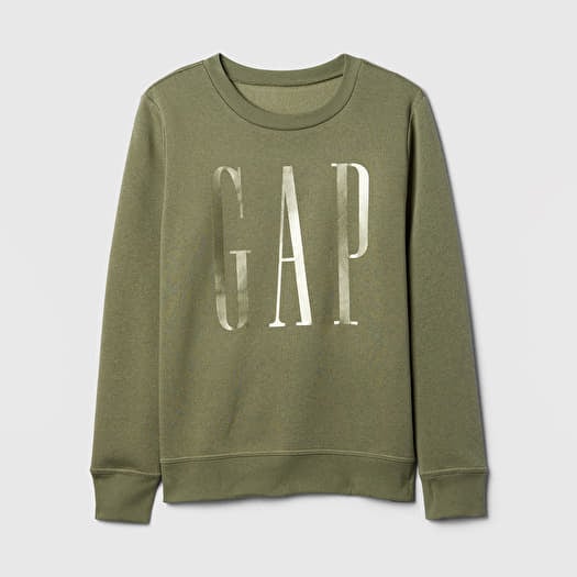 Women s Sweatshirts GAP Logo Sweatshirt Walden Green Queens