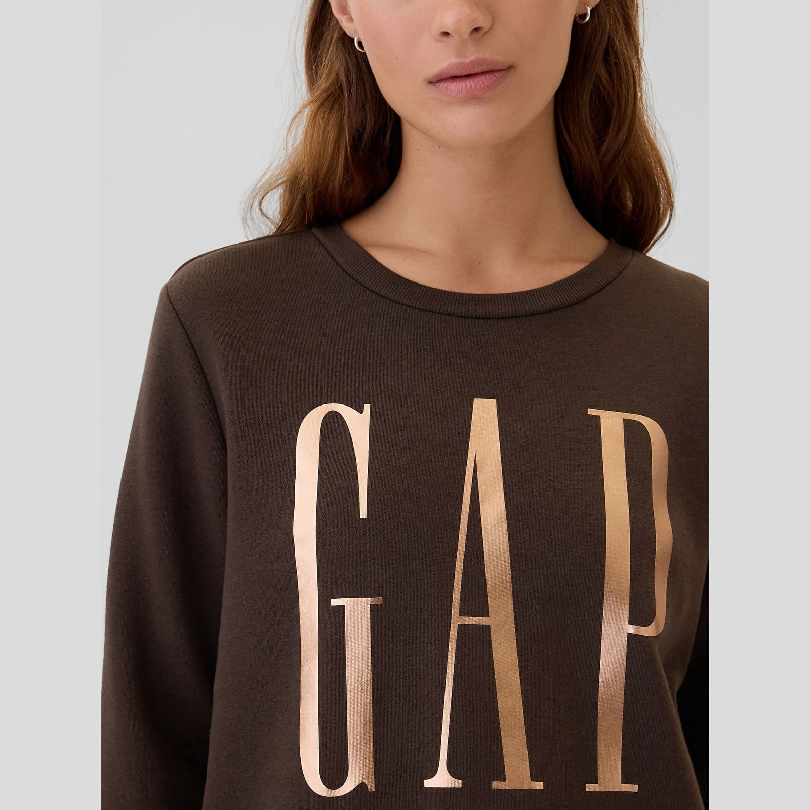 Women's Sweatshirts GAP Logo Sweatshirt Terra Brown