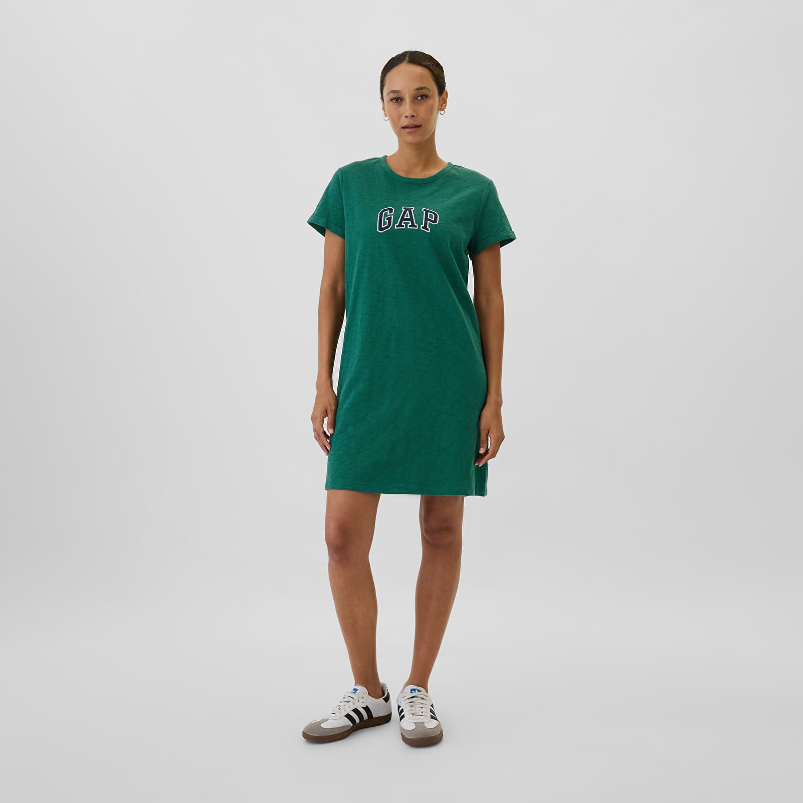 Jurk GAP Shortsleeve Logo Dress Balsam Tree M