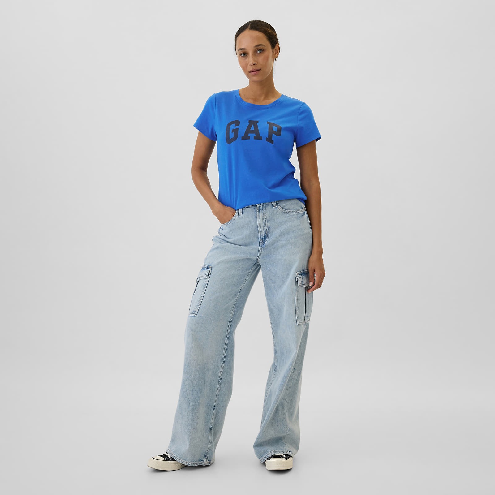 Camisetas de mujer GAP Logo Shortleeve  Tee Radiant Blue