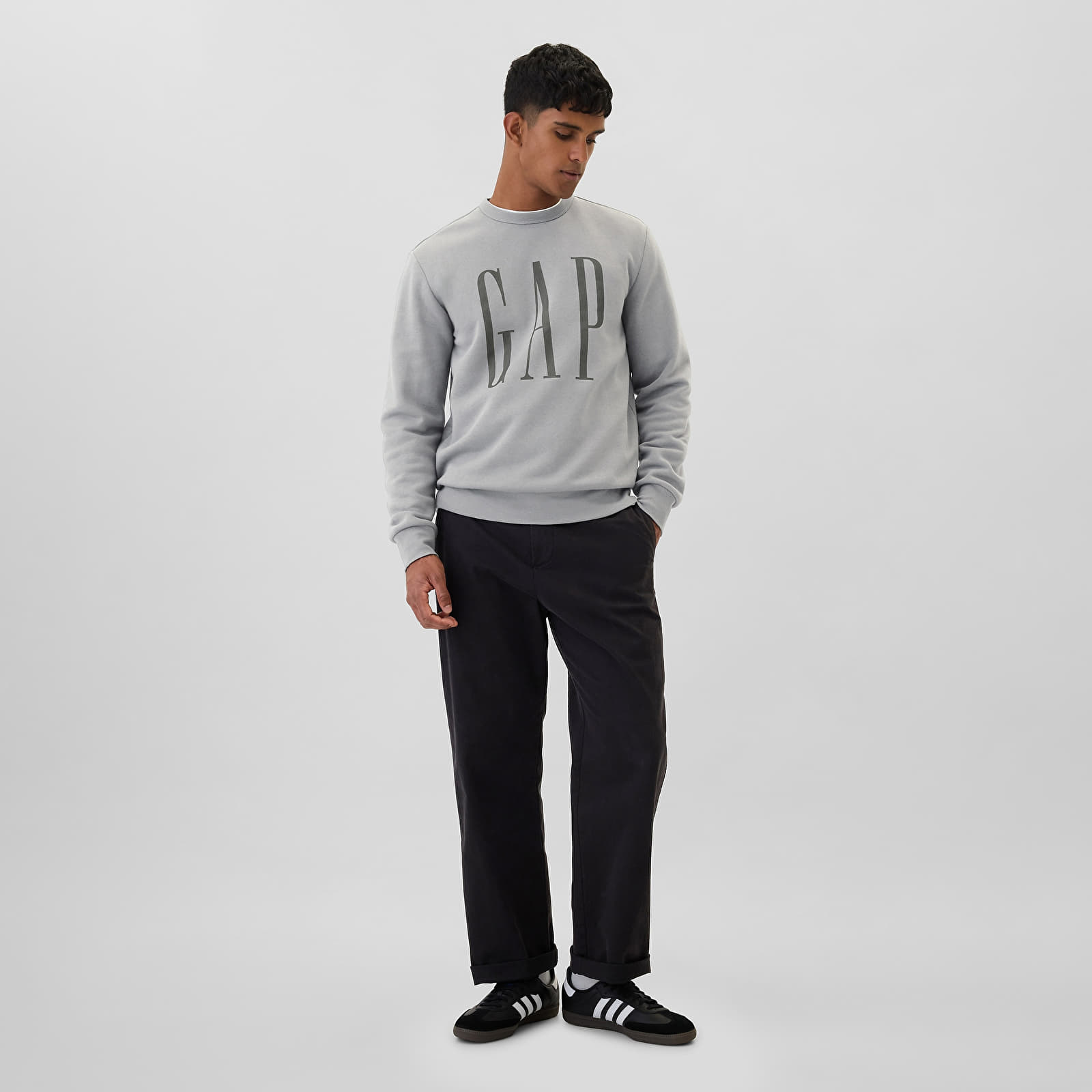 Meeste kampsunid GAP Fleece Sweatshirt Pilot Grey