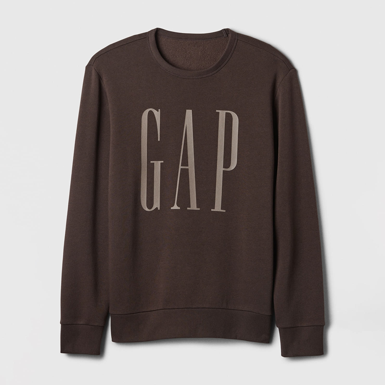 Muške dukserice GAP Fleece Sweatshirt Terra Brown