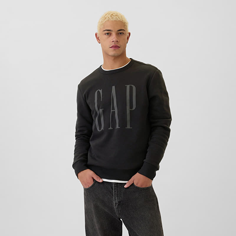 Džemperis GAP Fleece Sweatshirt Black
