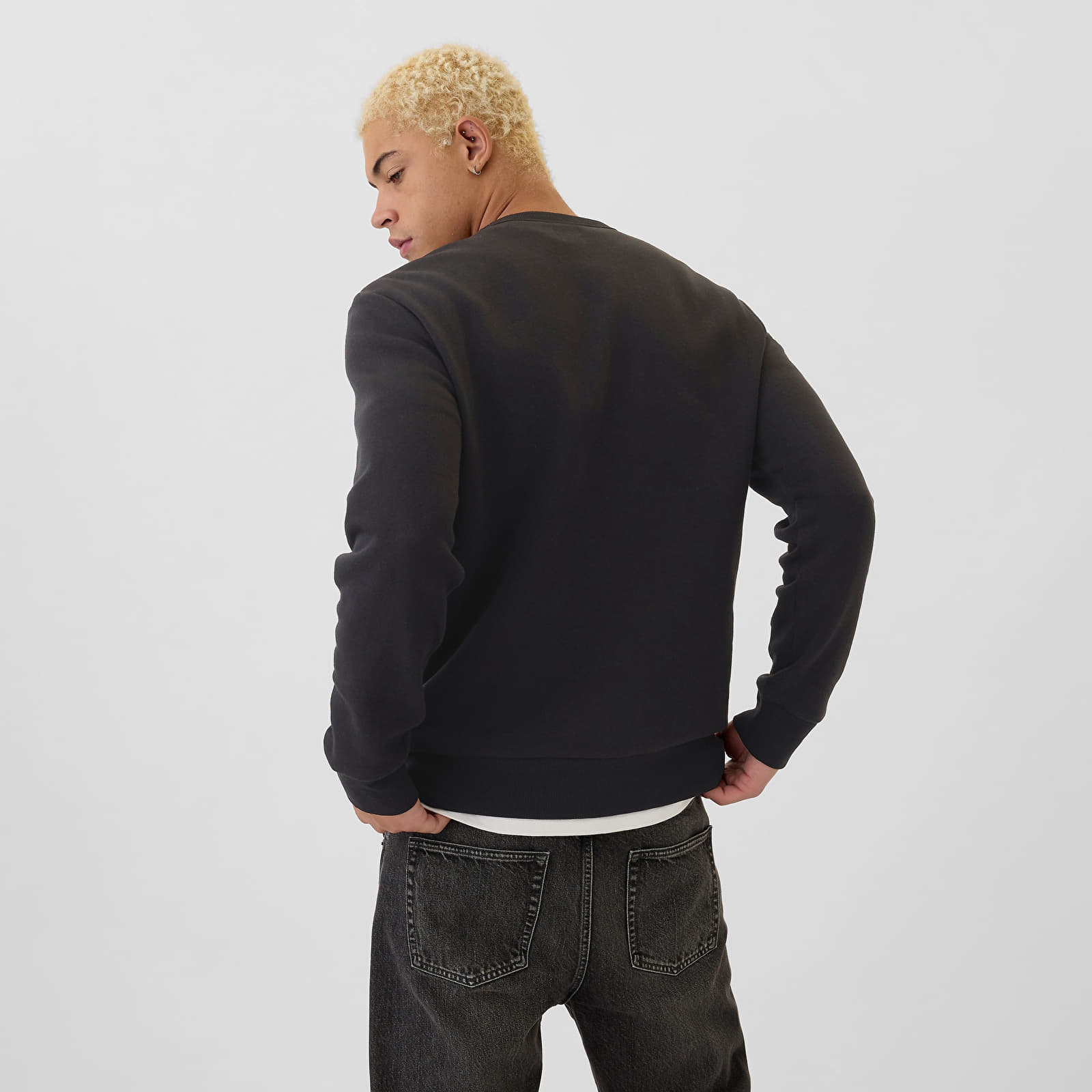 Meeste kampsunid GAP Fleece Sweatshirt Black