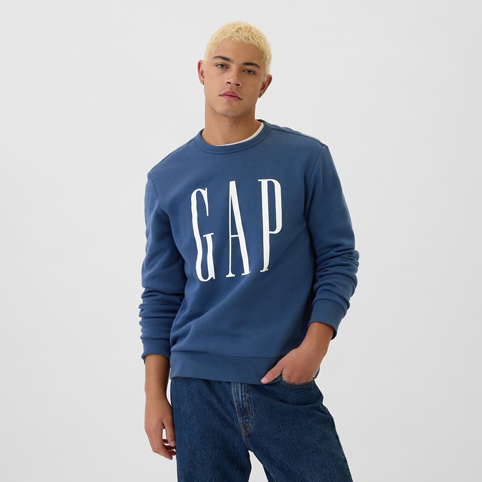 Meeste kampsunid GAP Fleece Sweatshirt Blue Shade