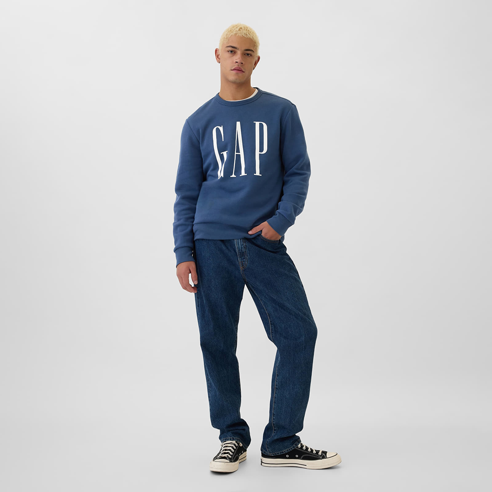 Meeste kampsunid GAP Fleece Sweatshirt Blue Shade