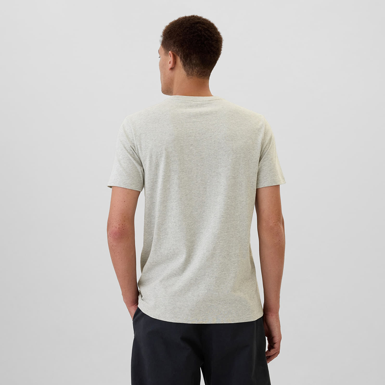 Férfi pólók GAP Logo Tee Heather Grey