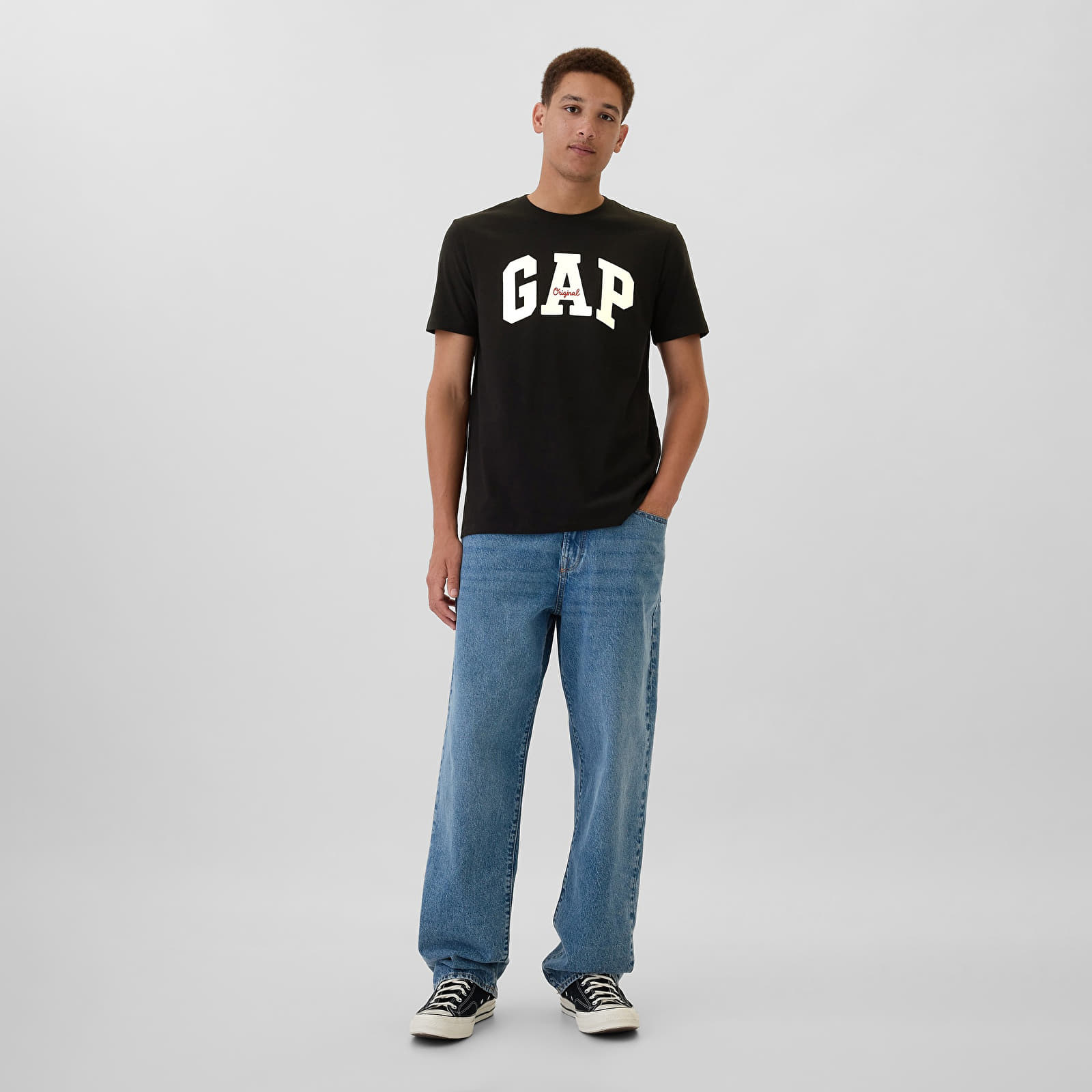 Heren T-shirts GAP Logo Tee True Black