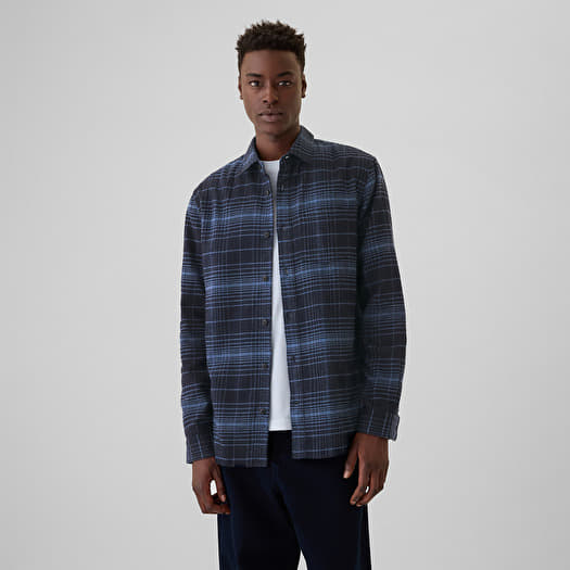 GAP Flannel  Shirt Tonal Blue Plaid