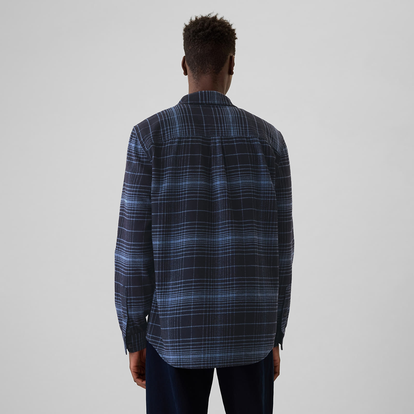 Men's shirts GAP Flannel  Shirt Tonal Blue Plaid