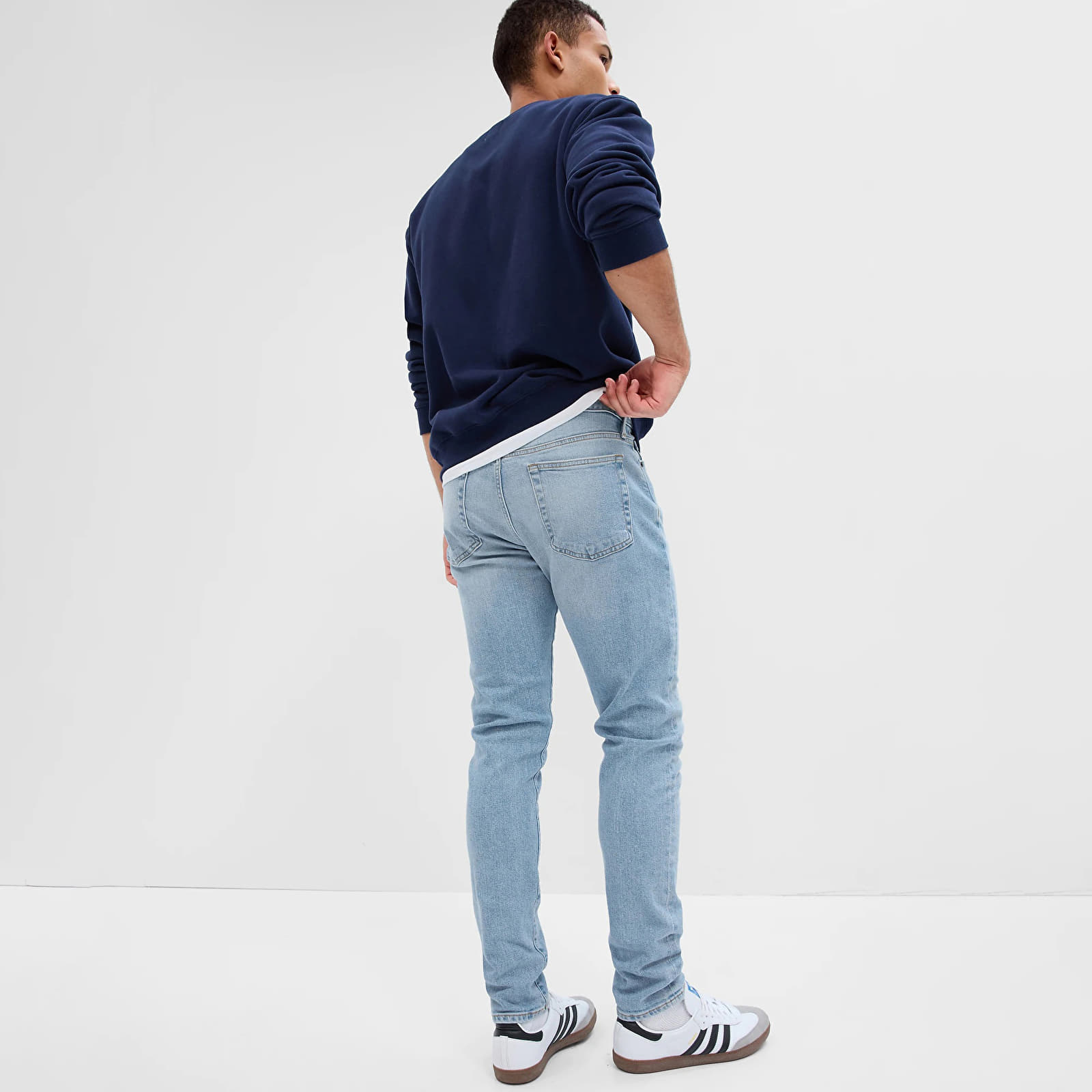 Jeans GAP Denim Pants Slim Taper Light Wash