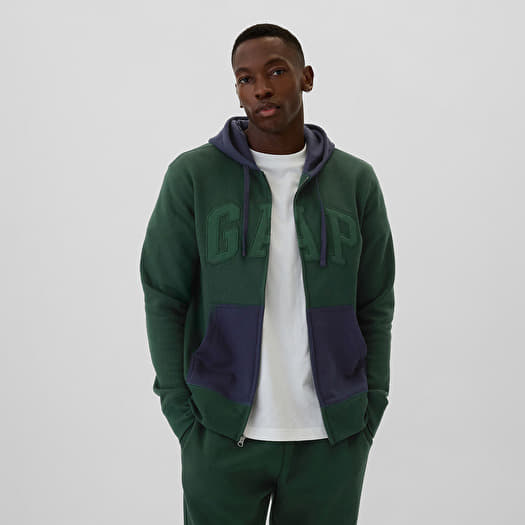 GAP Logo Fullzip Hoodie Essex Green