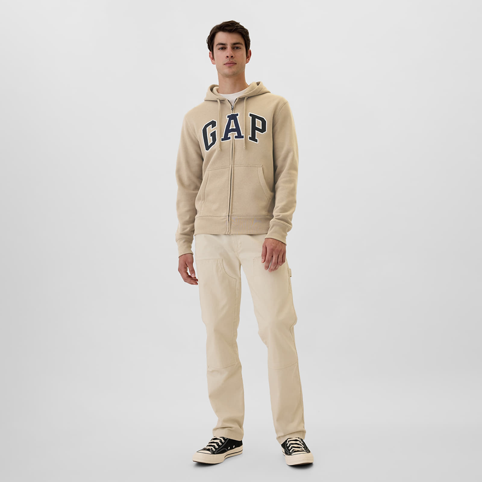 Men s sweatshirts GAP Fullzip Hoodie Khaki Queens