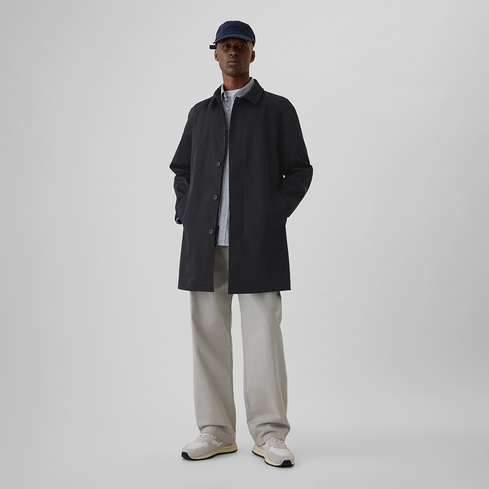 Men s jackets GAP Mac Coat New Classic Navy Queens