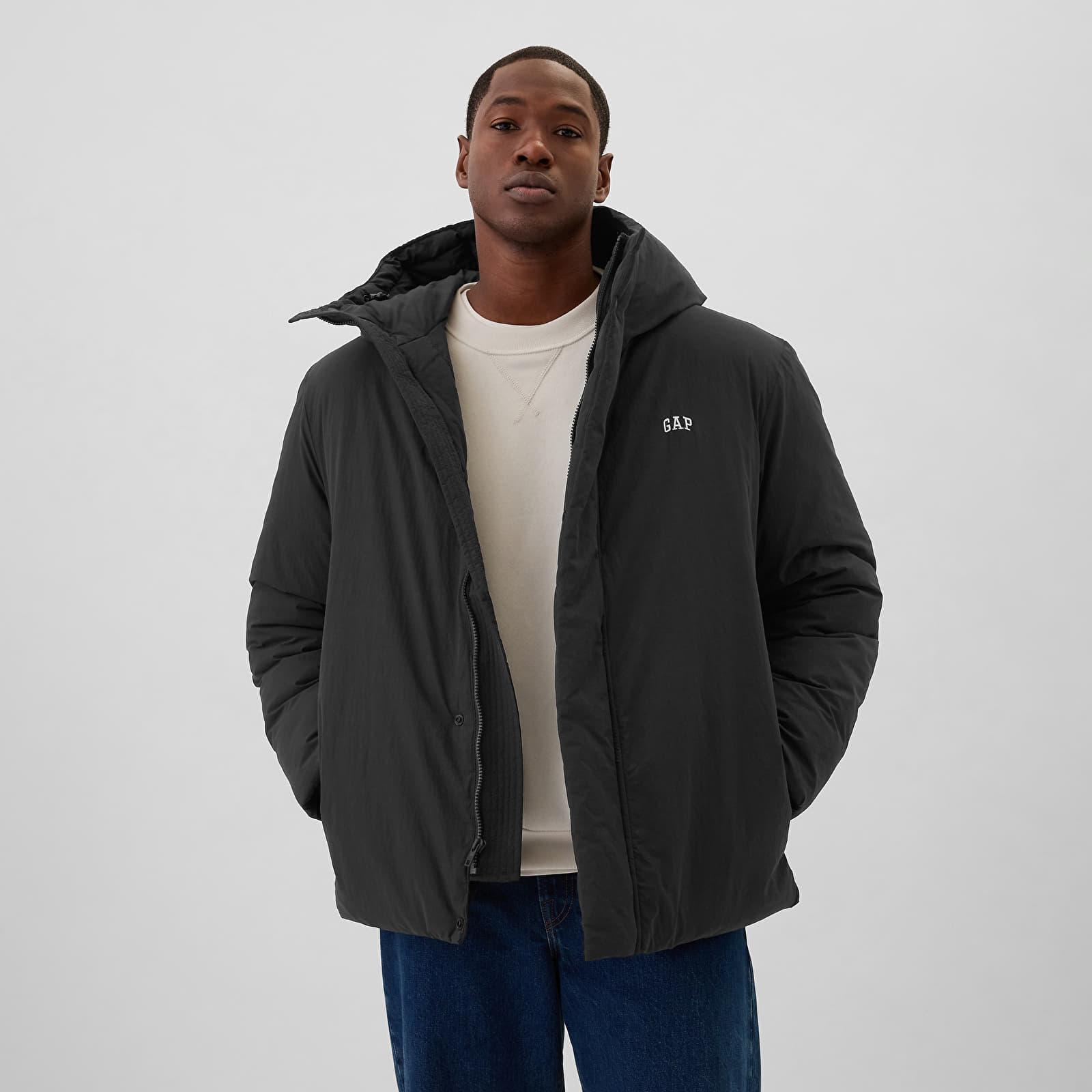GAP Black Parka 黒XL Oversized Nylon Parka | Gap