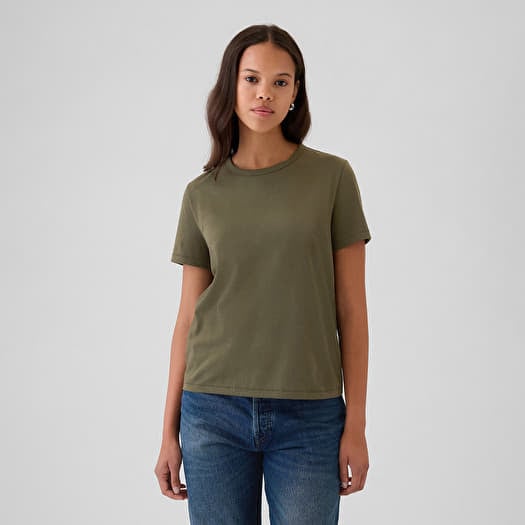GAP Shortsleeve Vneck Olive Night