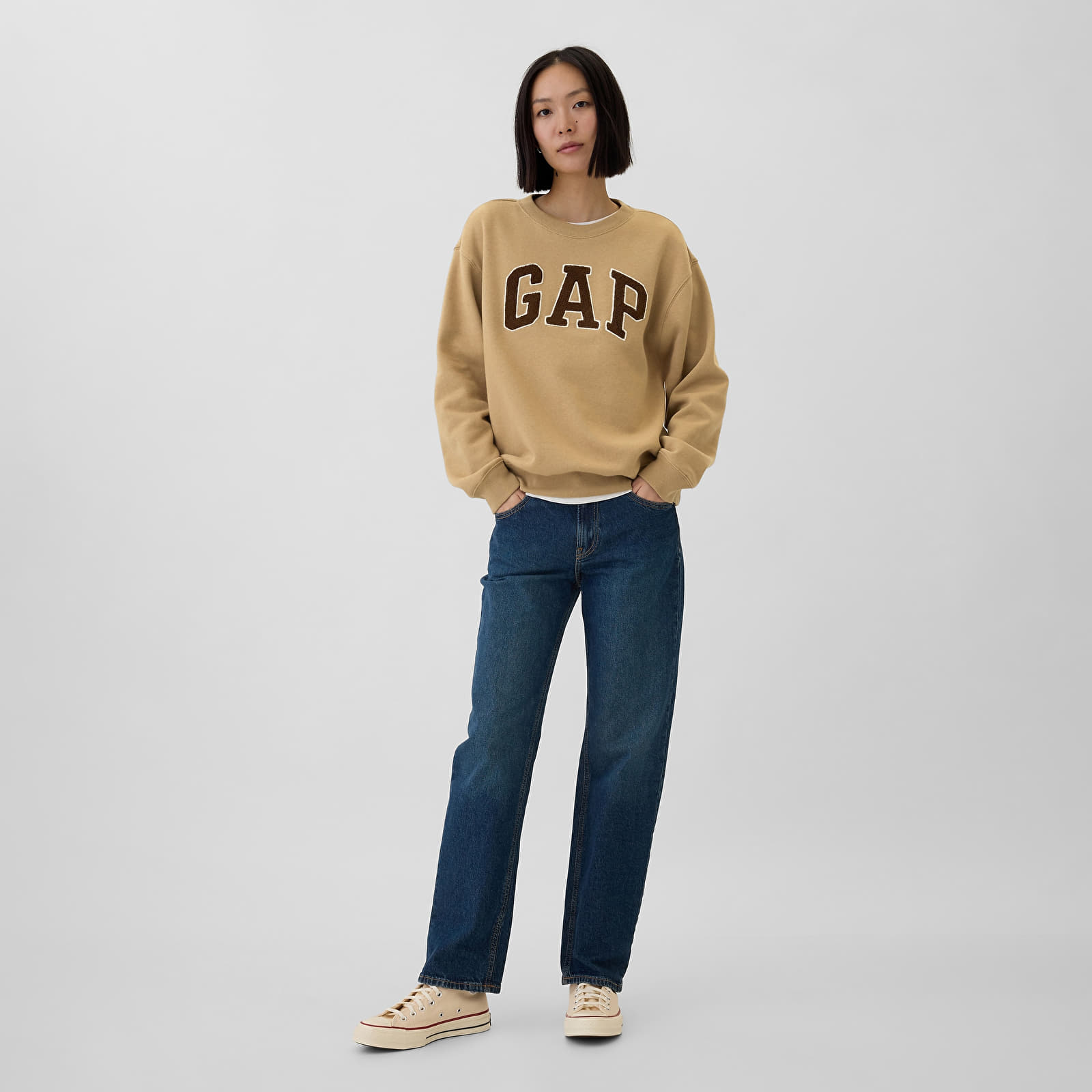 Sudaderas de mujer GAP Logo Crew Mojave