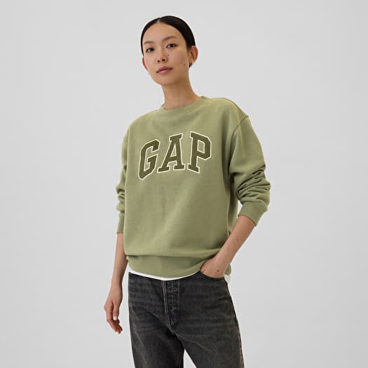 Sweatshirt GAP Logo Crew Olive Cord