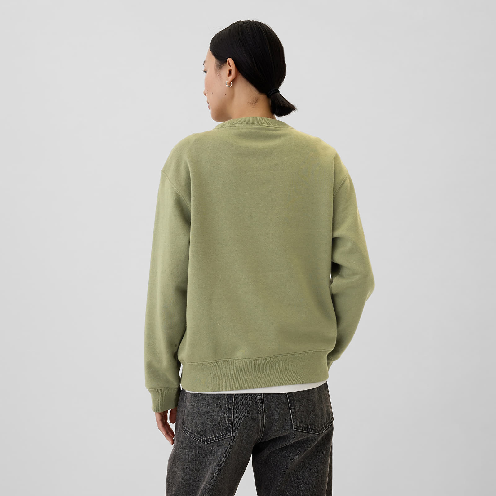 Sudaderas de mujer GAP Logo Crew Olive Cord