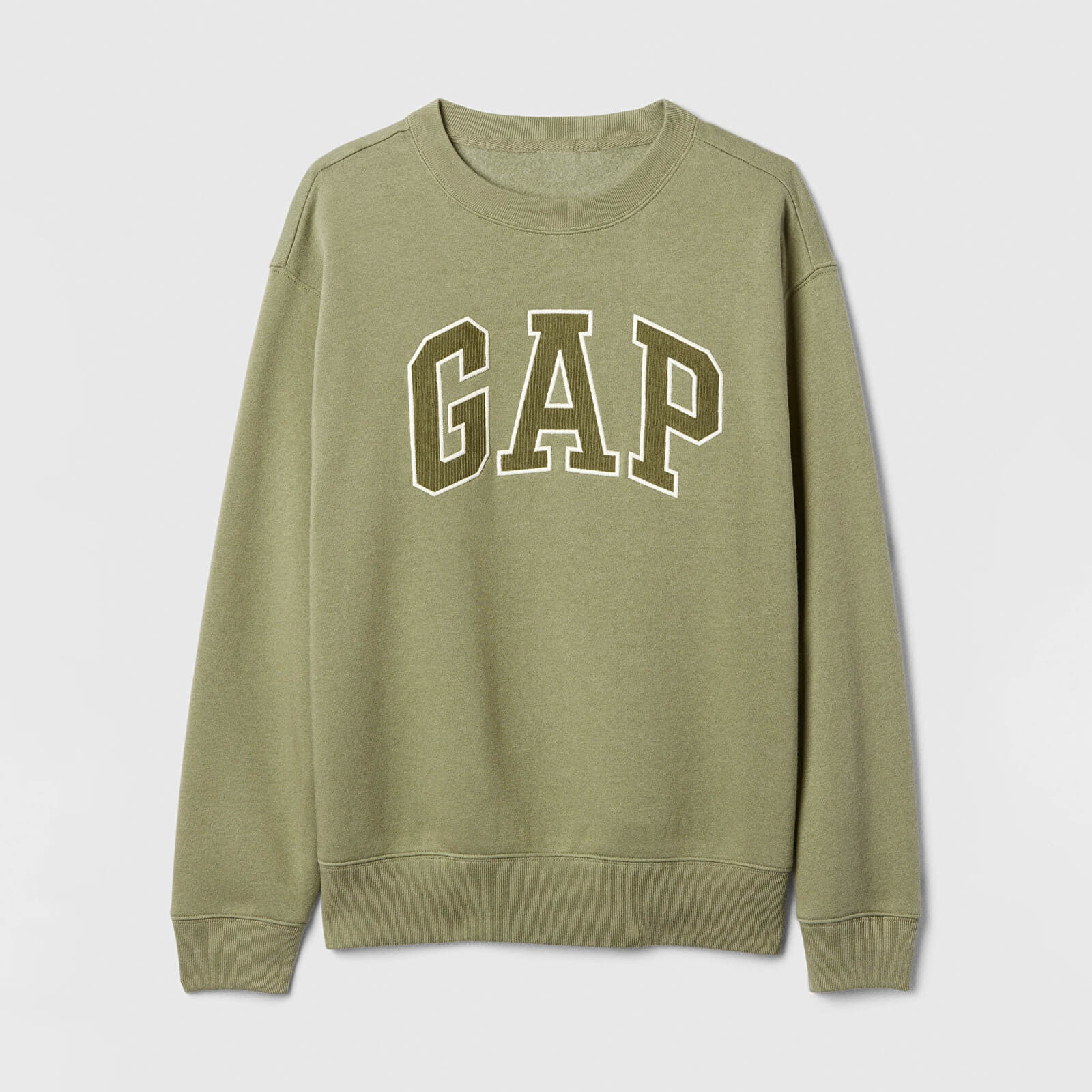 Sudaderas de mujer GAP Logo Crew Olive Cord
