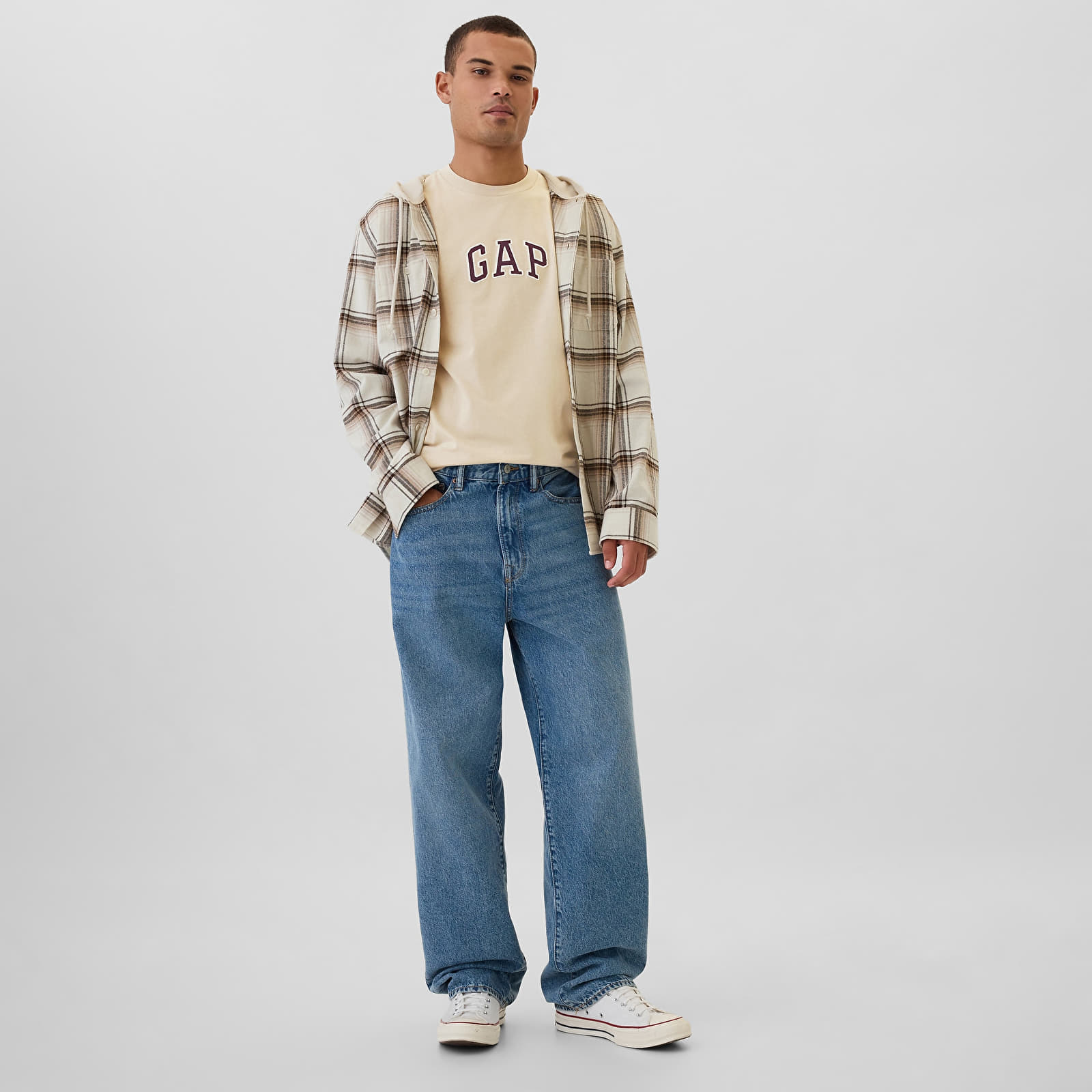 Men's T-shirts GAP Logo New Arch Tee Bedrock