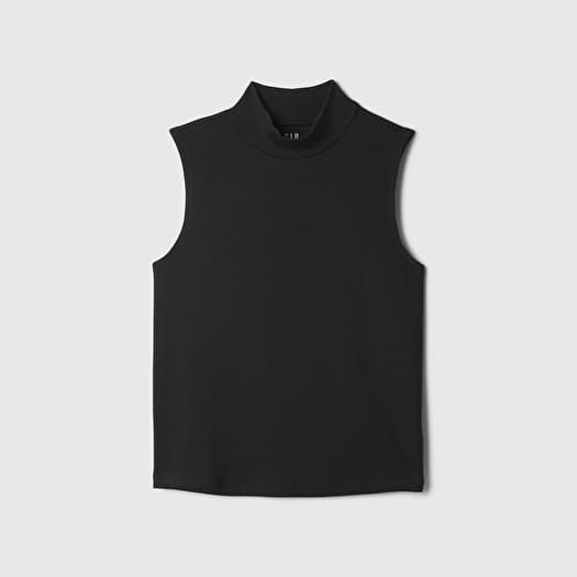 Women's tops GAP Sleeveless Modal Mock Neck Black Queens