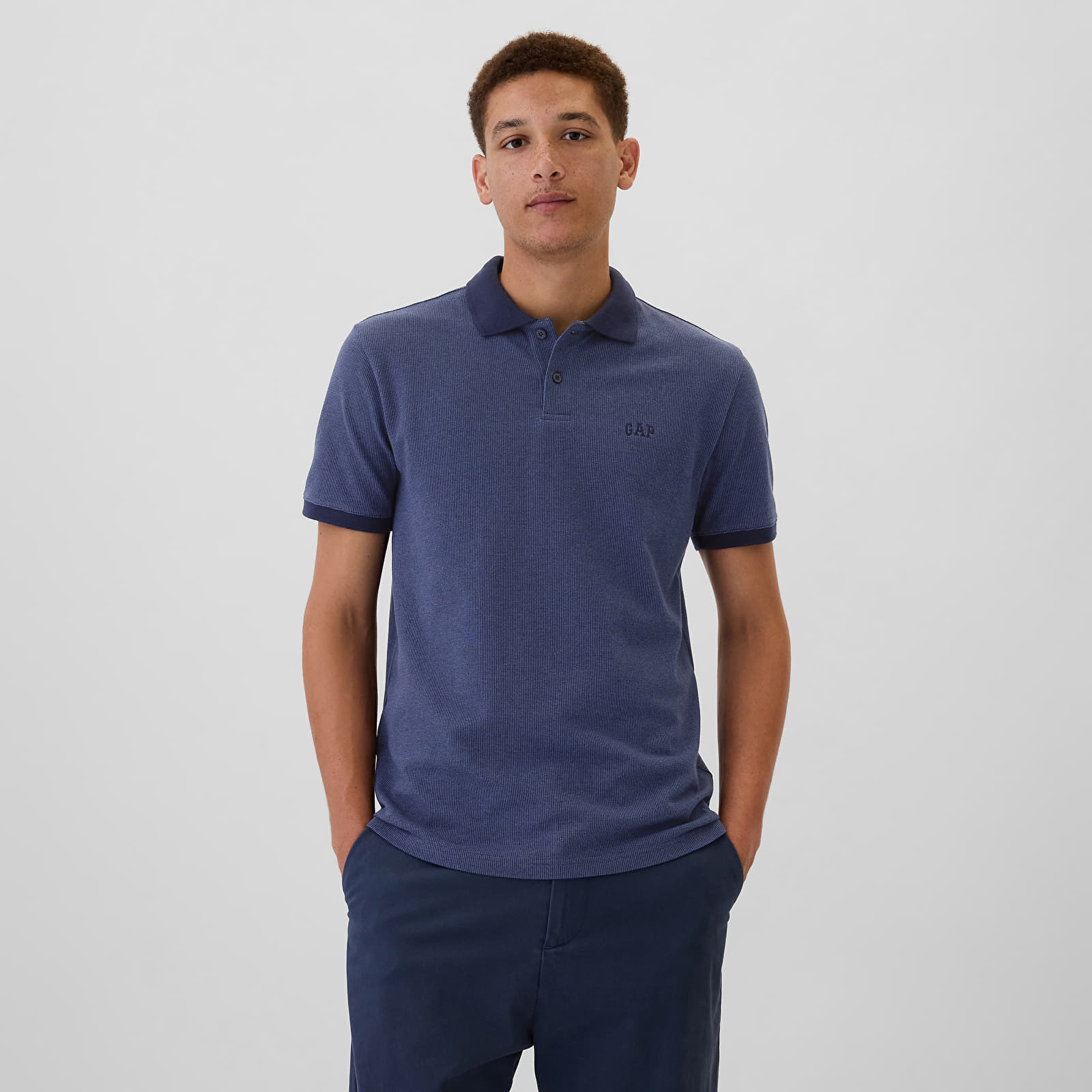 Camisetas hombre GAP Logo Polo Blue Eoe