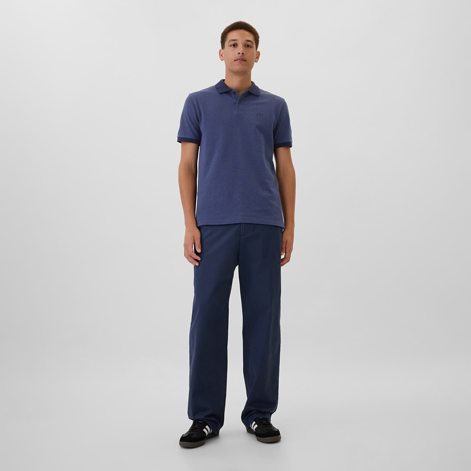 Camisetas hombre GAP Logo Polo Blue Eoe