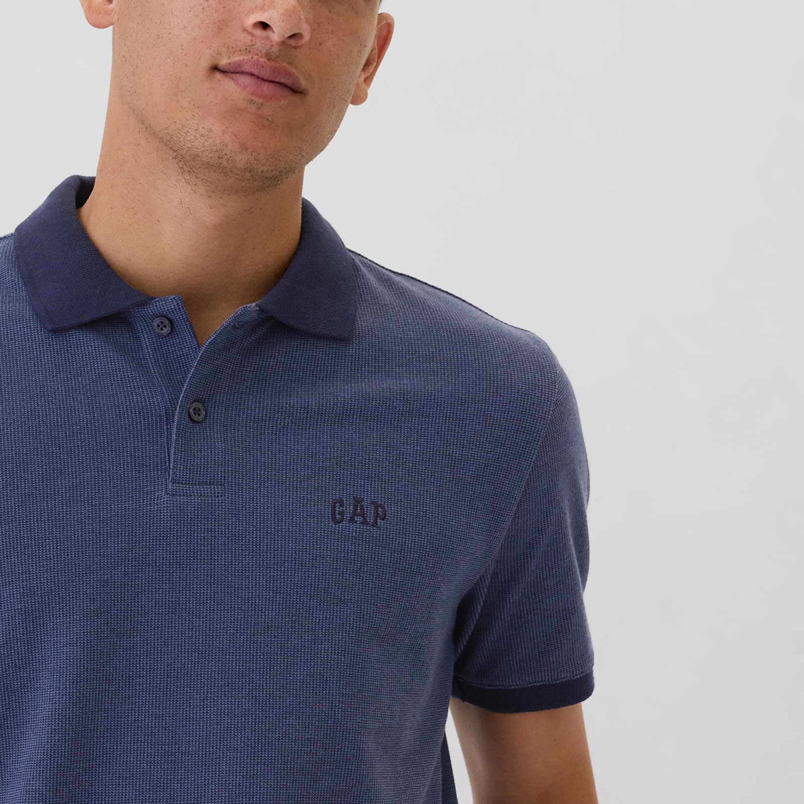 Camisetas hombre GAP Logo Polo Blue Eoe