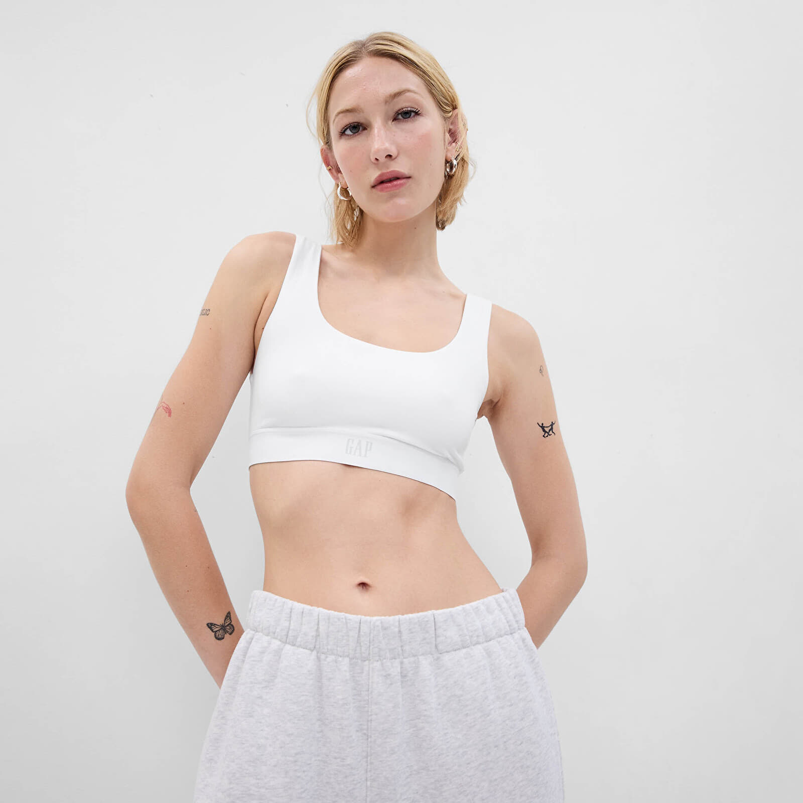 BHs GAP Logo Bralette Optic White