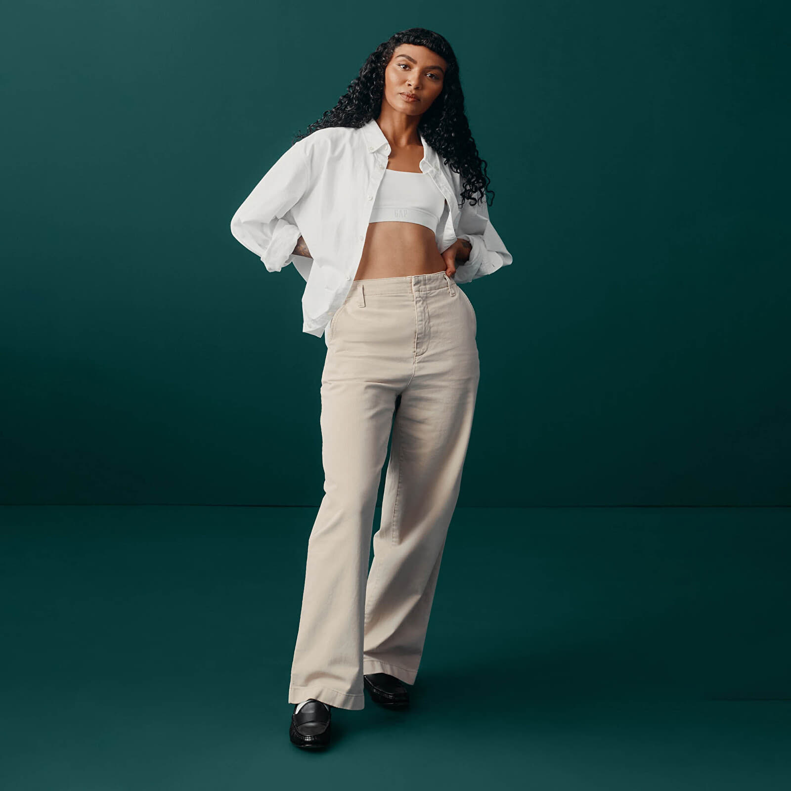 BHs GAP Logo Bralette Optic White