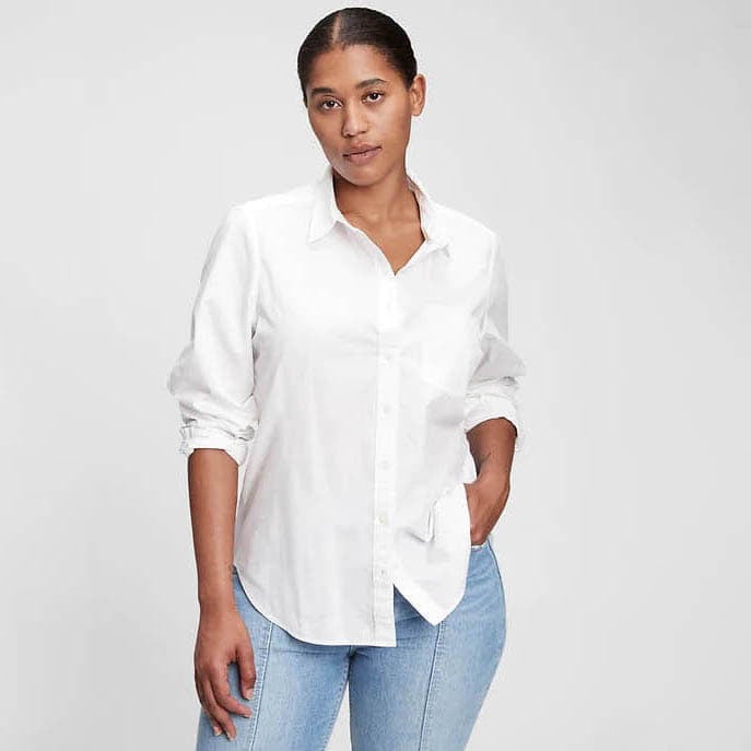 Camasa GAP Perfect Shirt Optic White XXS