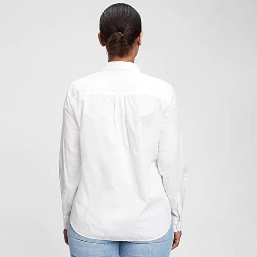 gap white dress shirt Women's Organic Cotton Oxford Big Shirt by Gap Optic White Size S