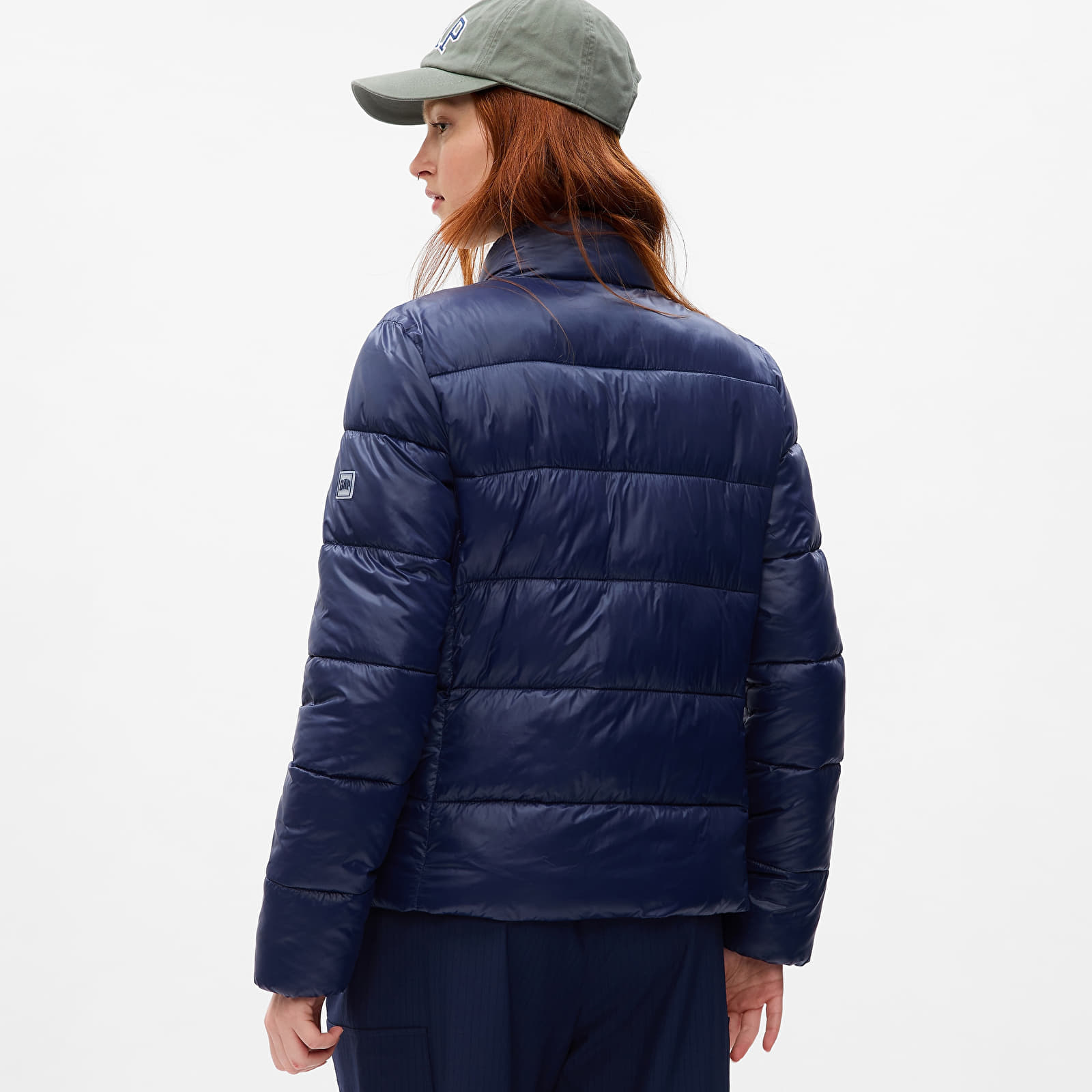 Chaquetas de mujer GAP Logo Puffer Jacket Navy Uniform
