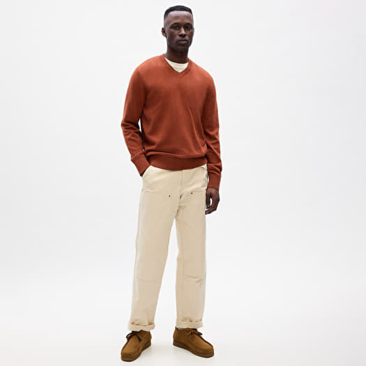 GAP Cotton V Neck Sweater Burnt Russet