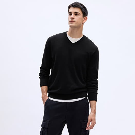 GAP Cotton V Neck Sweater Black