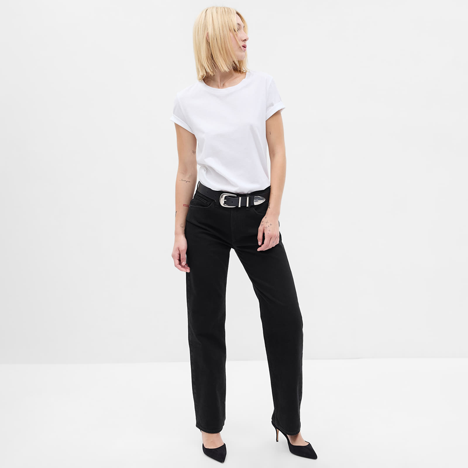 Women's jeans GAP Denim Pants Loose True Black