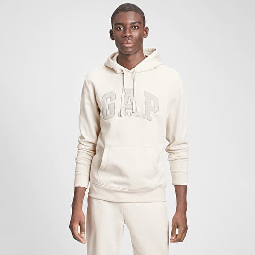 GAP Logo Pullover Hoodie Unbleached White