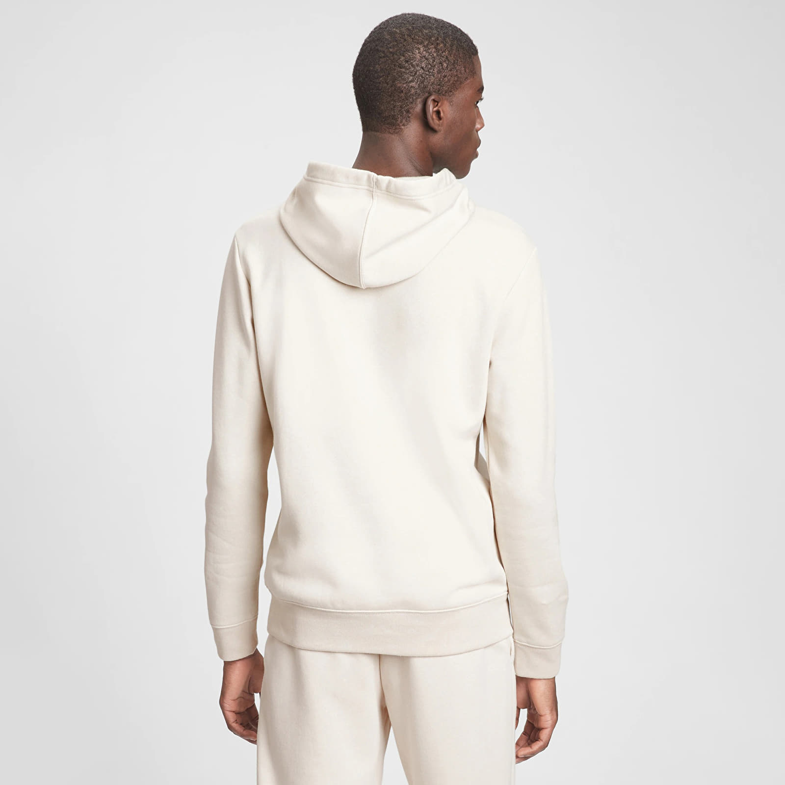 Men's sweatshirts GAP Logo Pullover Hoodie Unbleached White