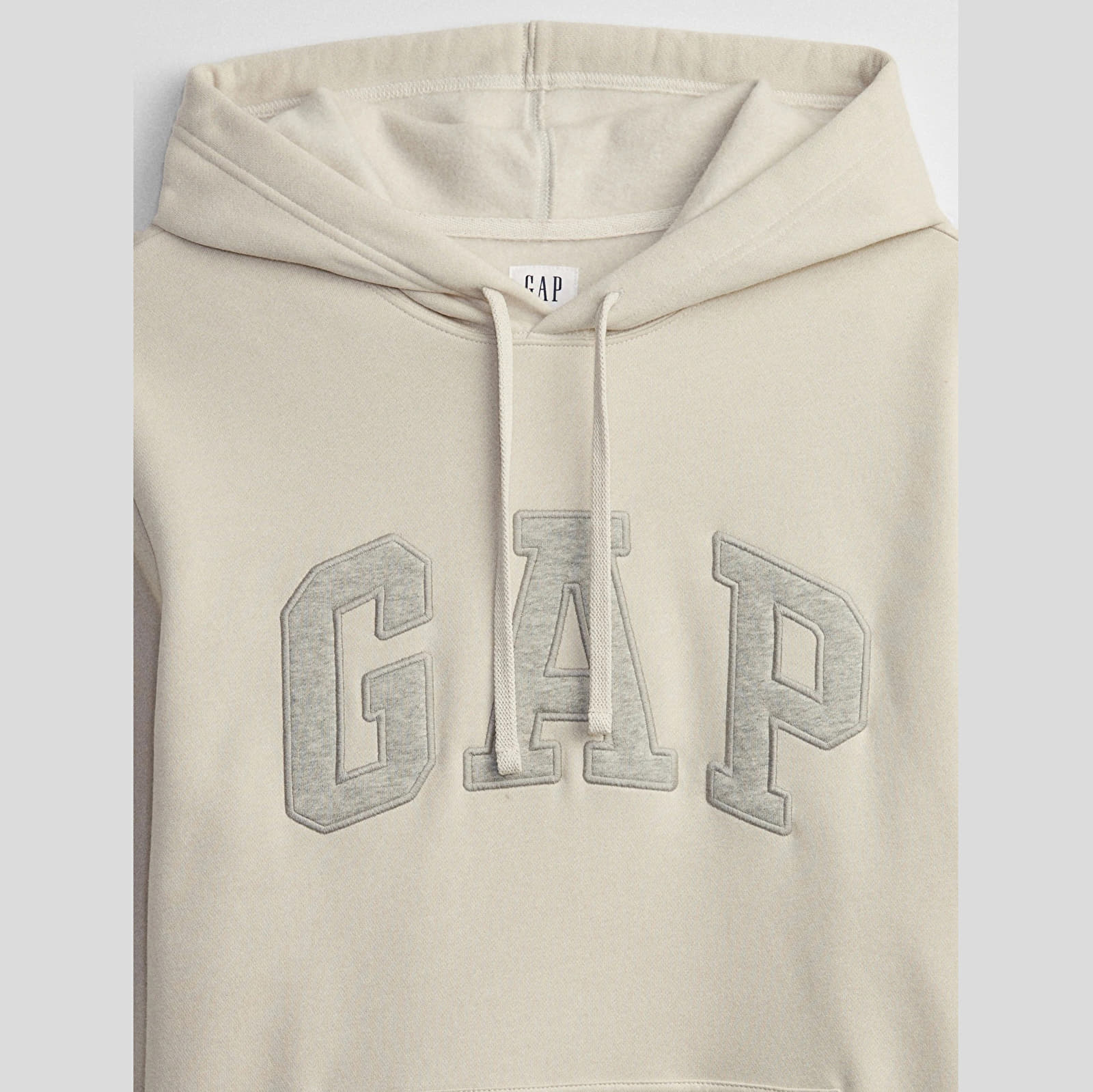 Men's sweatshirts GAP Logo Pullover Hoodie Unbleached White