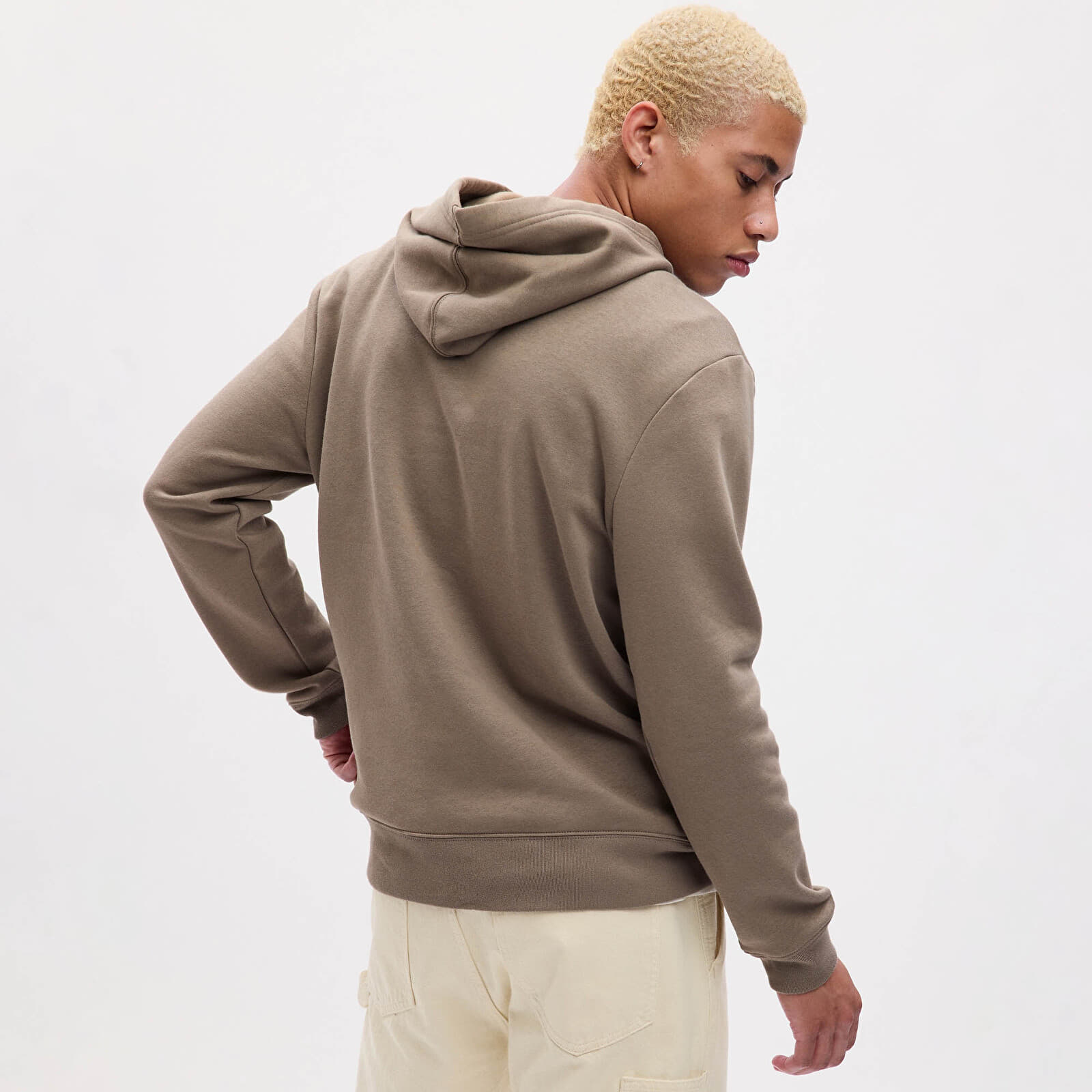 Men's sweatshirts GAP Logo Pullover Hoodie Trigger Brown
