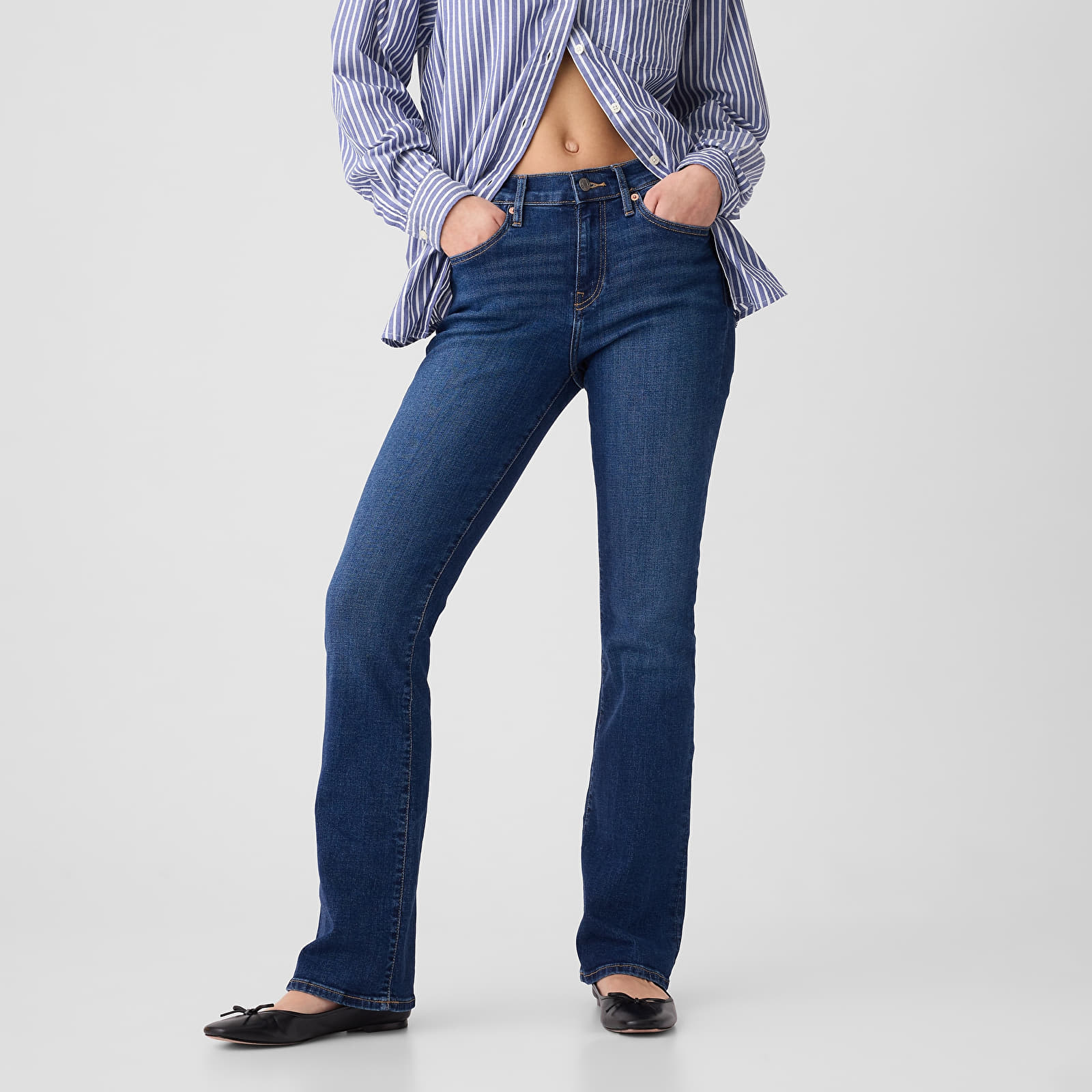 Dames jeans GAP Denim Pants Boot Medium Wash