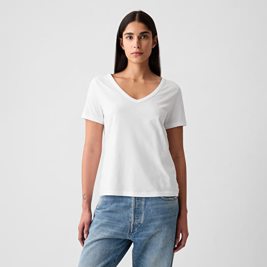 T-shirt GAP Shortsleeve Vneck Fresh White